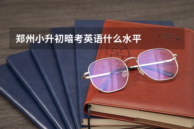 郑州小升初暗考英语什么水平