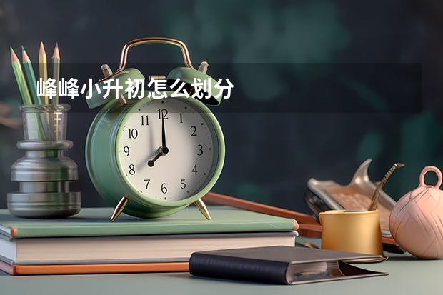 峰峰小升初怎么划分